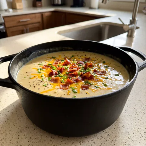 Potato Soup Photo of Potato Soup (Creamy Stovetop, Ready in 40 Minutes)