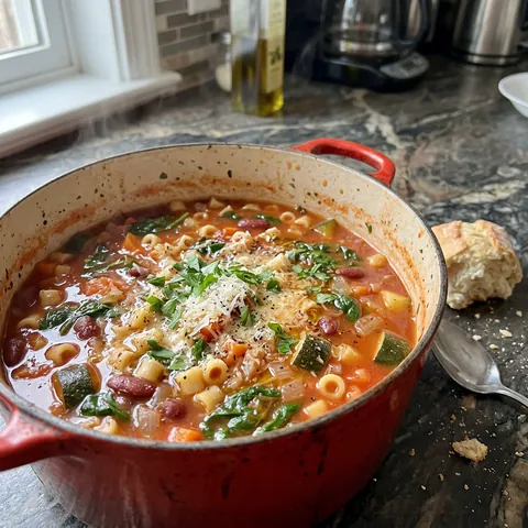 Minestrone Soup Photo of Minestrone Soup (Hearty Italian Vegetable Soup)