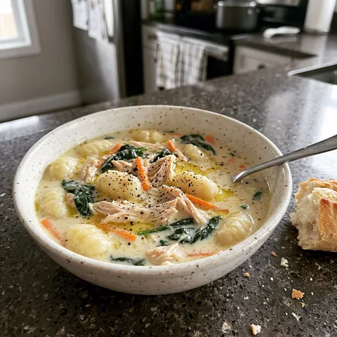 Creamy Chicken Gnocchi Soup Photo of Creamy Chicken Gnocchi Soup (Olive Garden-Style)