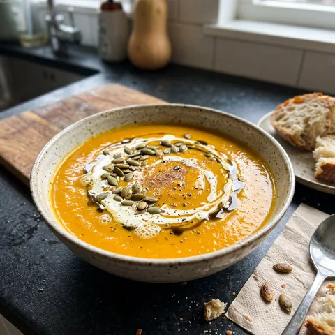 Pumpkin Soup Photo of Pumpkin Soup (Creamy Fall Soup With Fresh or Canned Pumpkin)