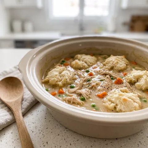 Slow Cooker Chicken and Dumplings Photo of Slow Cooker Chicken and Dumplings (Fluffy, Hands-Off)