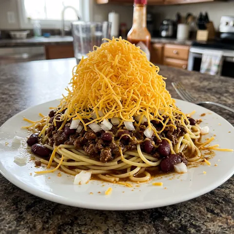 Cincinnati Chili Photo of Cincinnati Chili (Cinnamon-Spiced, Served Over Spaghetti)