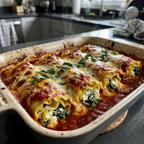 Lasagna Roll Ups Photo of Lasagna Roll Ups (Ricotta & Spinach)