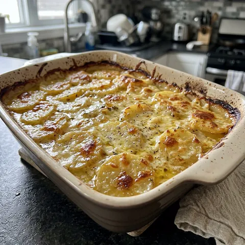 Scalloped Potatoes Photo of Scalloped Potatoes (Creamy, Au Gratin-Style)
