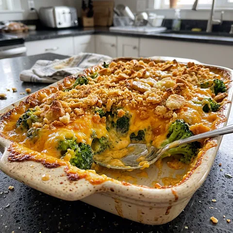 Broccoli Casserole Photo of Broccoli Casserole (Cheesy, With Crunchy Topping)