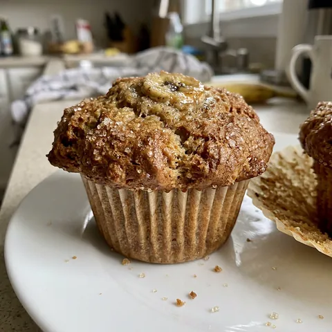 Banana Muffins Photo of Banana Muffins (Bakery-Style, Moist & Fluffy)