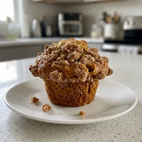 Pumpkin Muffins Photo of Pumpkin Muffins (Bakery-Style With Crumble Top)