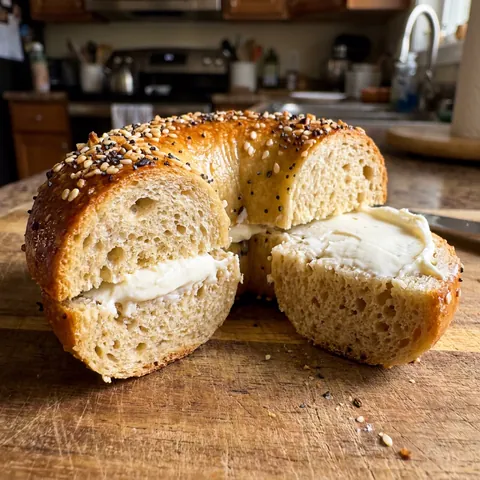 Sourdough Bagels Photo of Sourdough Bagels (Chewy, Boiled & Baked)