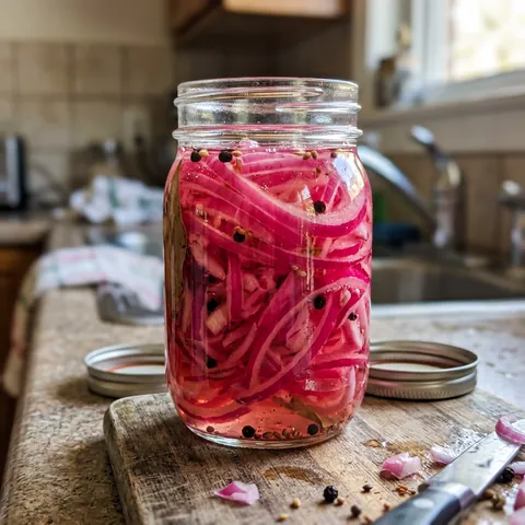 Pickled Red Onions Photo of Pickled Red Onions (Ready in 30 Minutes)