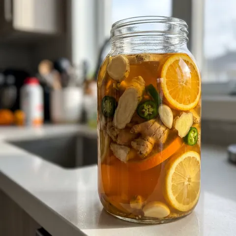 Fire Cider Recipe Photo of Fire Cider Recipe (Homemade Apple Cider Vinegar Tonic)