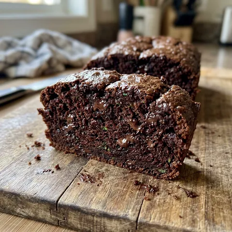 Chocolate Zucchini Bread Photo of Chocolate Zucchini Bread (Double Chocolate, Super Moist)