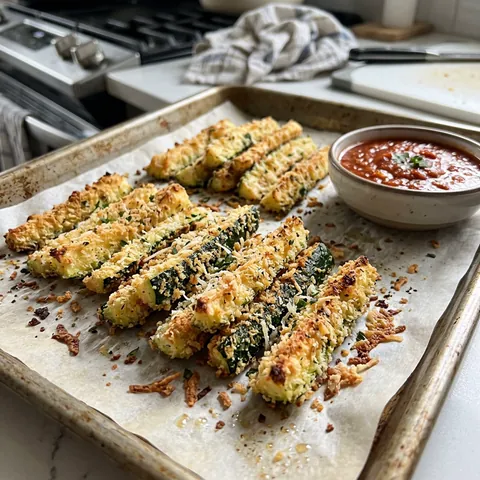 Baked Zucchini Fries Photo of Baked Zucchini Fries (Crispy Air Fryer or Oven)