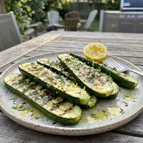 Grilled Zucchini Photo of Grilled Zucchini (Smoky, Tender-Crisp)